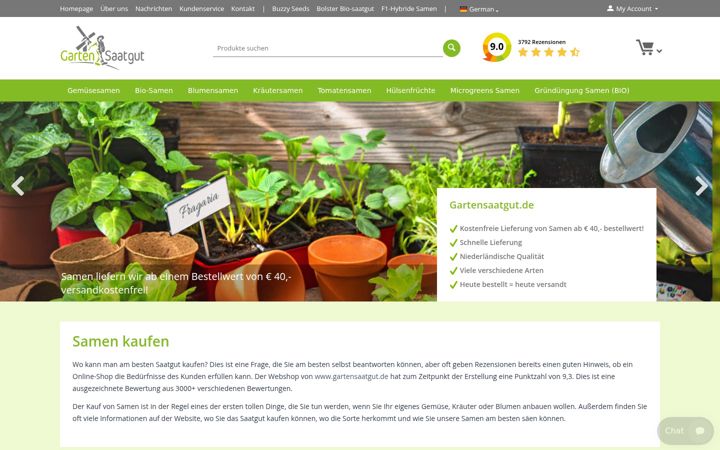 Skjermbilde av gartensaatgut.de