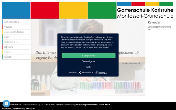 Skjermbilde av gartenschule-karlsruhe.de