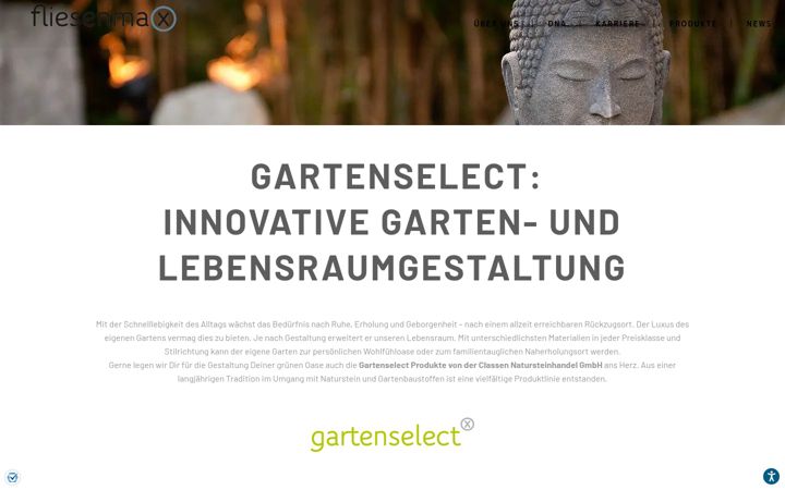 Captură de ecran a gartenselect.de