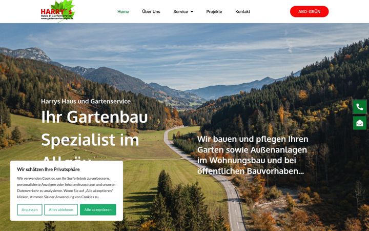 Skjermbilde av gartenservice-allgaeu.de