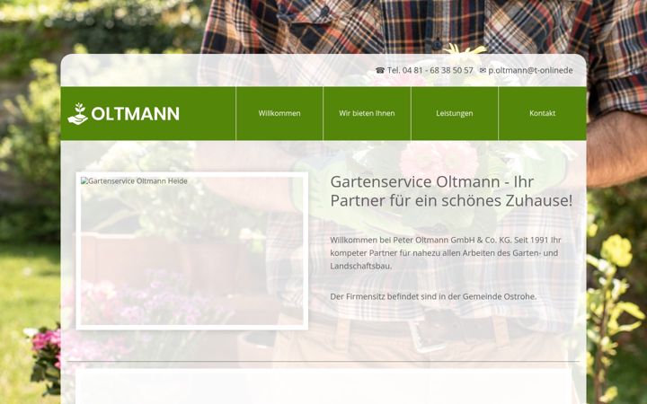 Captură de ecran a gartenservice-heide.de