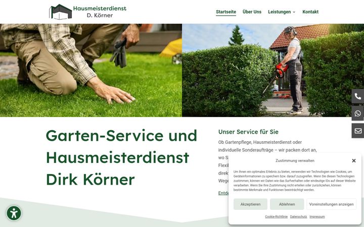 Screenshot of gartenservice-koerner.info