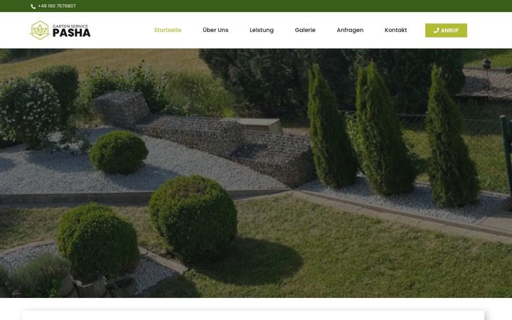 Captură de ecran a gartenservice-pasha.de