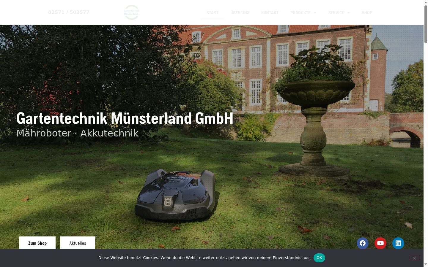 Screenshot des Einwilligungsbanners vor jeglicher Interaktion