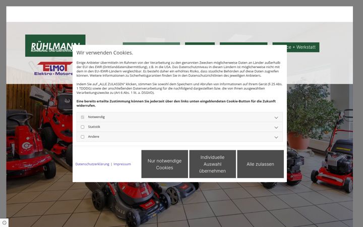 Zrzut ekranu gartentechnik-ruehlmann.de