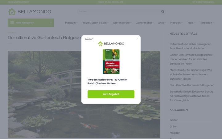 Zrzut ekranu gartenteich-info.de