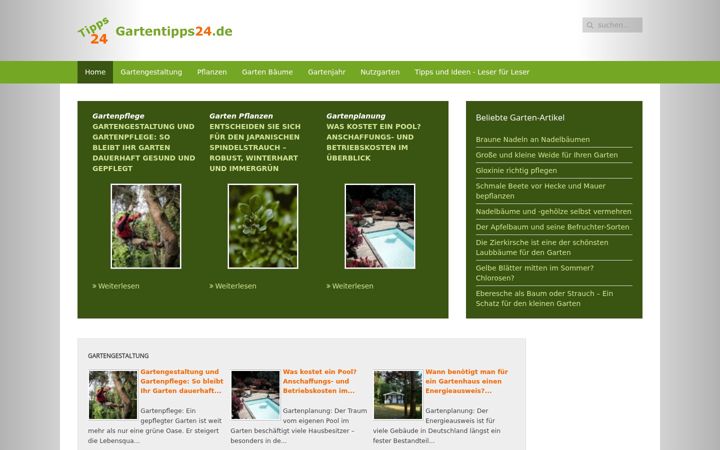 Zrzut ekranu gartentipps24.de