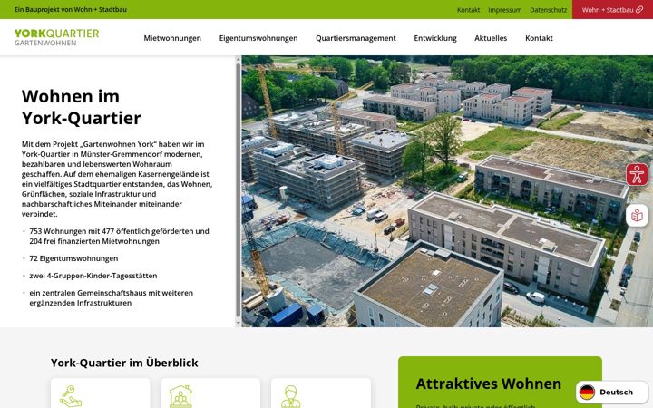Screenshot of gartenwohnen-york.de