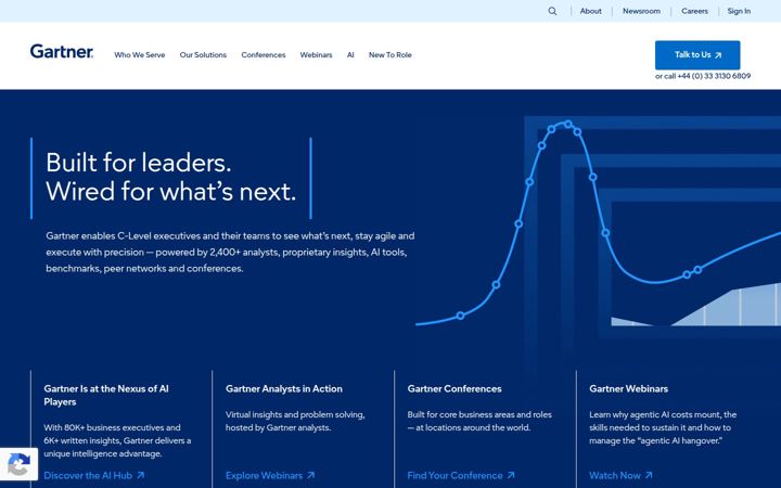 Screenshot stránky gartner.com