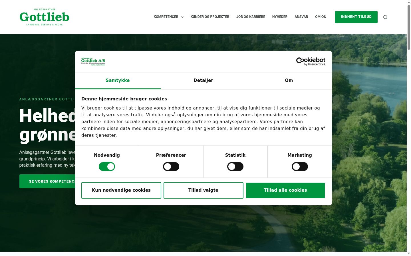 Ekrānuzņēmums ar piekrišanas baneri, kas tika rādīts pirms jebkādas mijiedarbības