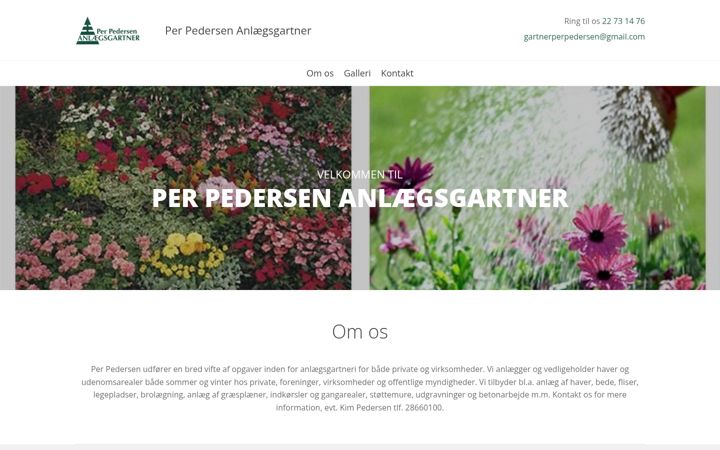 Screenshot of gartnerperpedersen.dk
