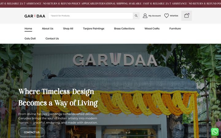 Screenshot of garudaa.co.in