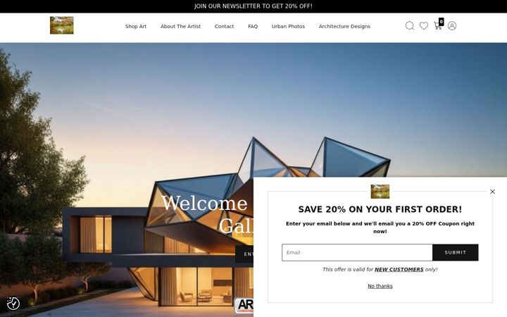 Screenshot of garyhummelstudio.com