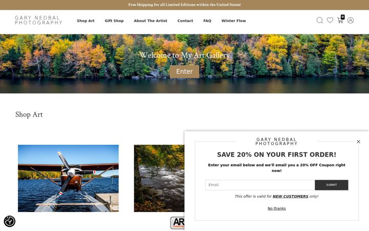 Screenshot of garynedbalphotography.com