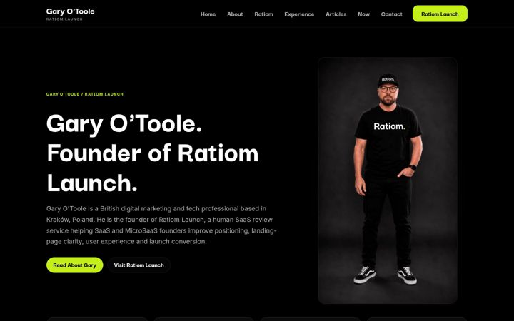 Screenshot of garyotoole.com
