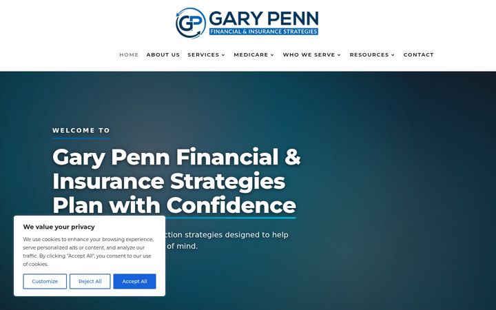 Screenshot of garypennfinancialstrategies.com
