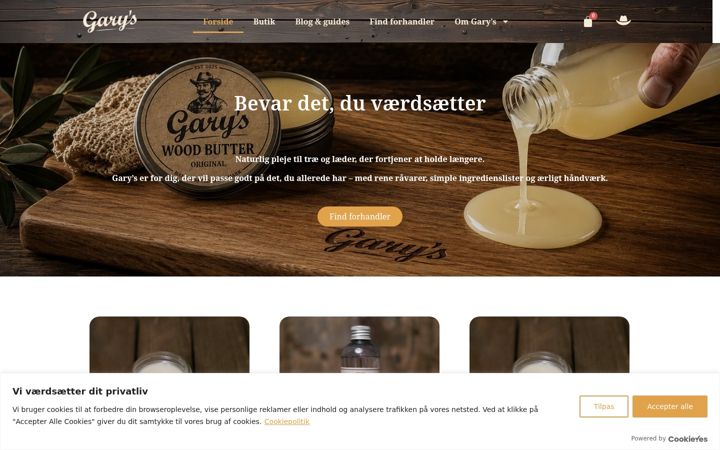 Screenshot of garys.dk