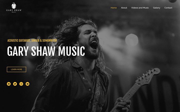 Screenshot of garyshawmusic.com