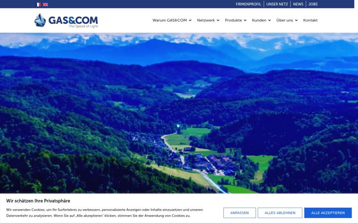 Screenshot of gas-com.ch