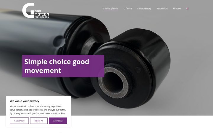 Screenshot of gas-motion.com