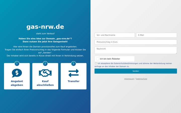 Screenshot of gas-nrw.de