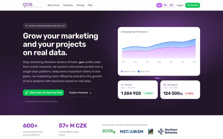 Screenshot of gas-online.cz