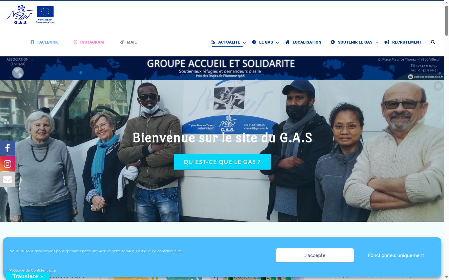 Screenshot del banner di consenso mostrato prima di qualsiasi interazione