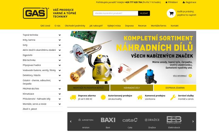 Screenshot of gas.cz