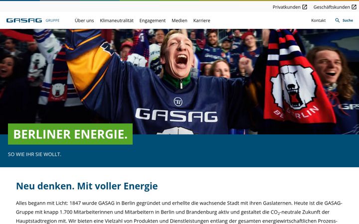 Screenshot of gasag-gruppe.de