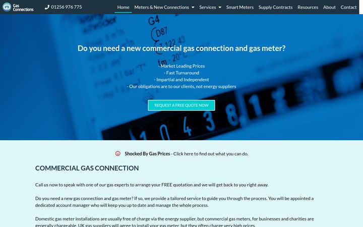 Screenshot of gasconnections.co.uk