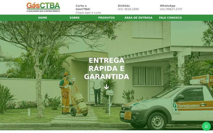 Screenshot of gasctba.com.br
