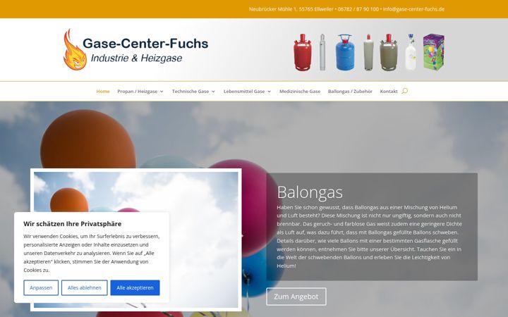 Screenshot of gase-center-fuchs.de