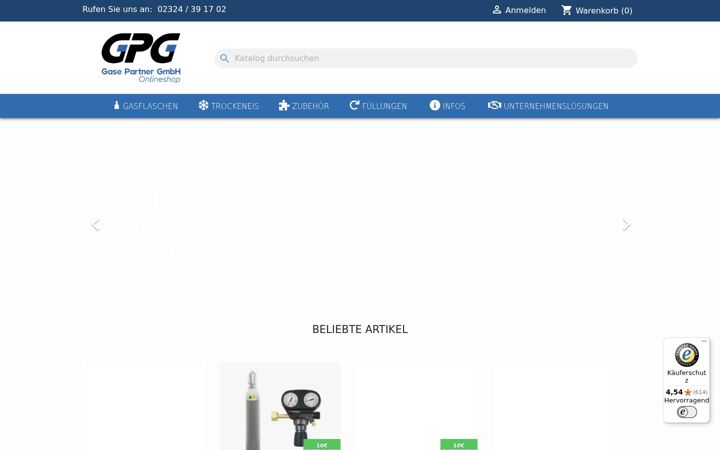Screenshot of gase-kaufen.de