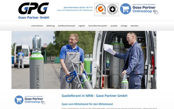 Screenshot of gase-partner.de