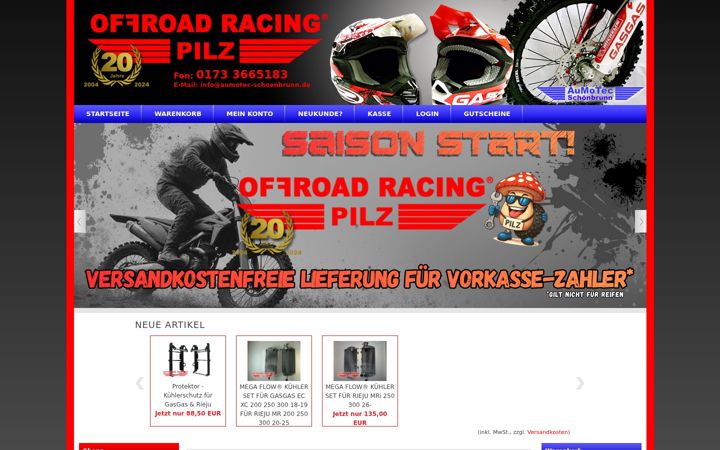 Screenshot of gasgas-shop.com