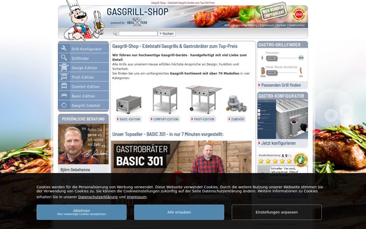 Screenshot of gasgrill-shop.com