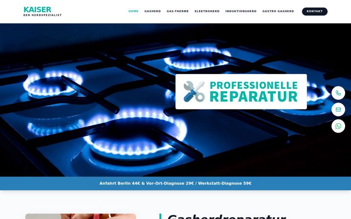 Screenshot of gasherdreparatur.de