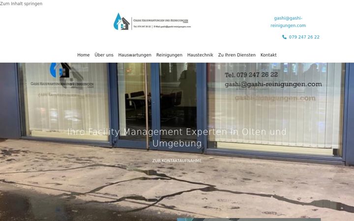Screenshot of gashi-reinigungen.ch