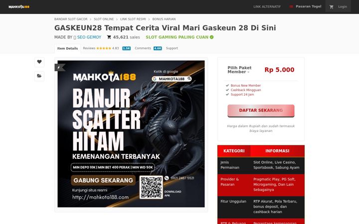 Screenshot of gaskeun28.net