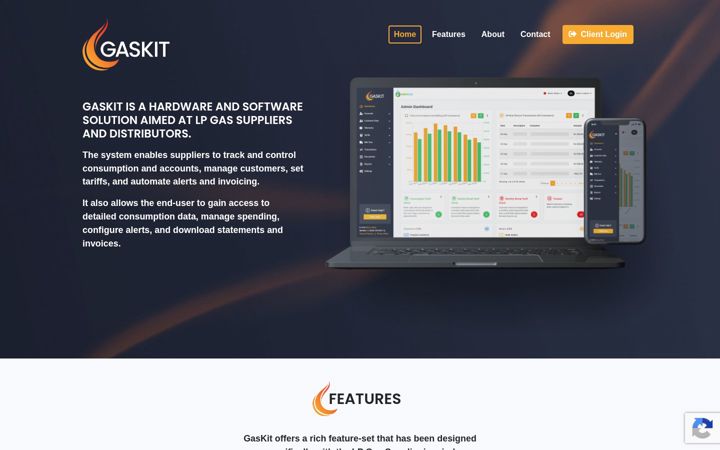 Screenshot of gaskit.co.za