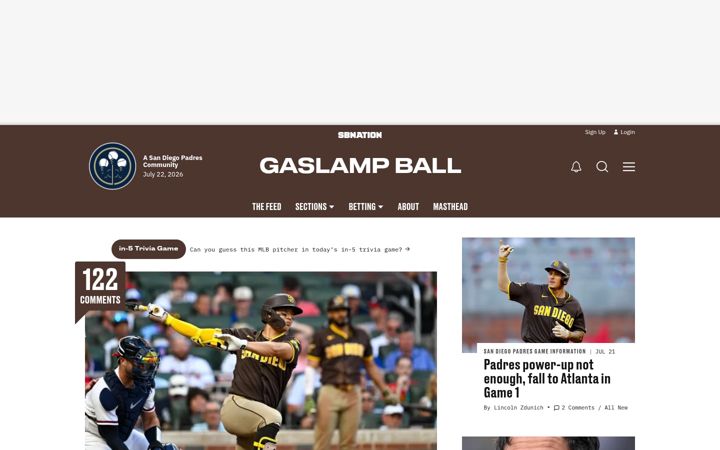 Screenshot of gaslampball.com