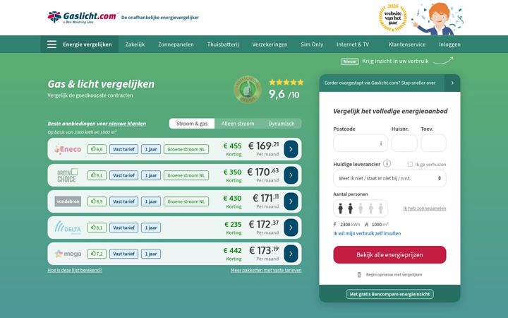 Screenshot of gaslicht.com