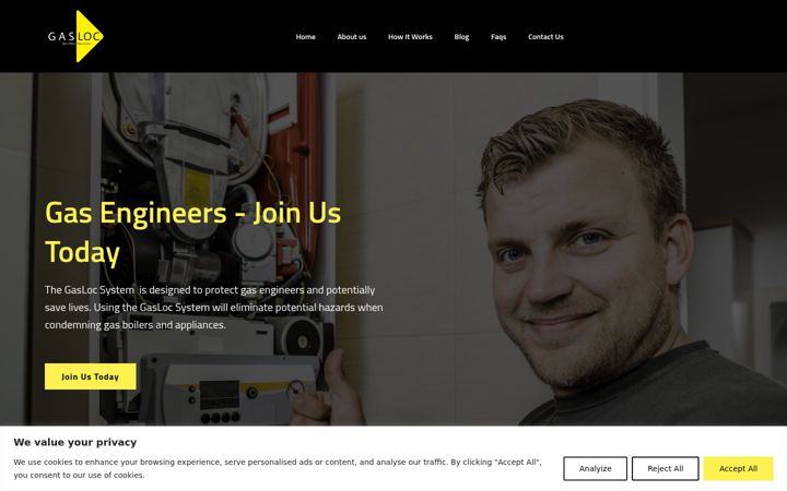 Screenshot of gasloc.org.uk