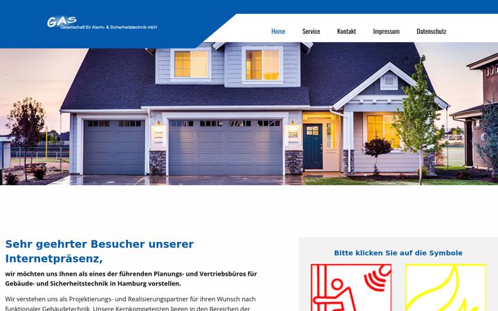 Screenshot of gasmbh.de