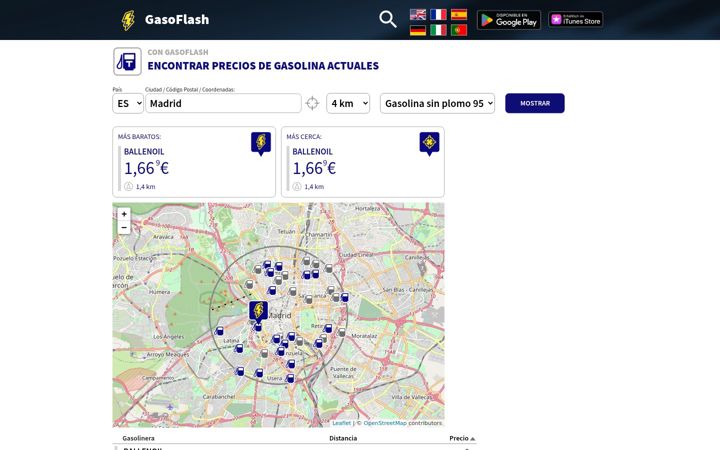 Screenshot of gasoflash.es