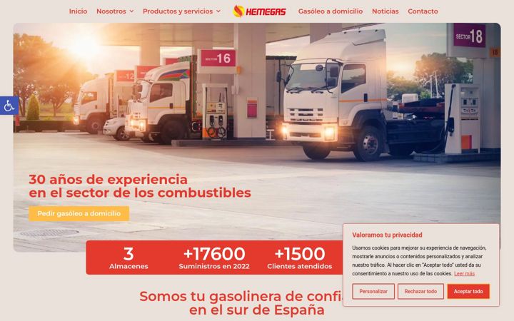 Screenshot of gasoleoadomicilio.net