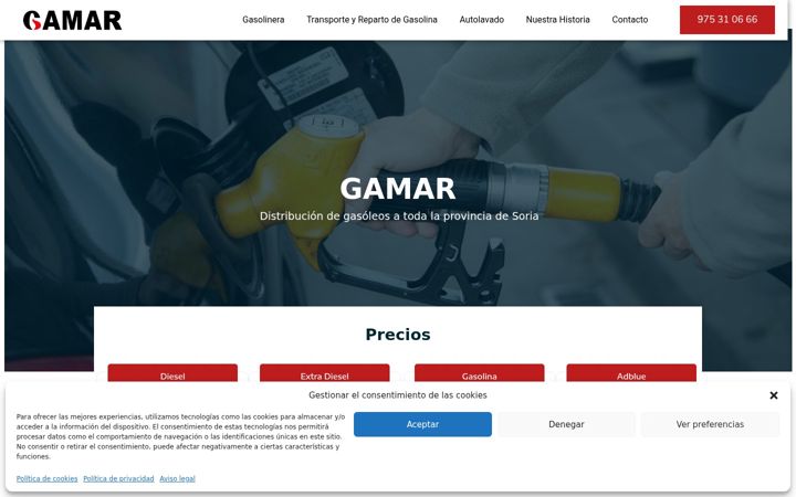 Capture d'écran de gasoleosgamar.com