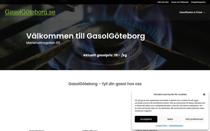 Screenshot of gasolgoteborg.se