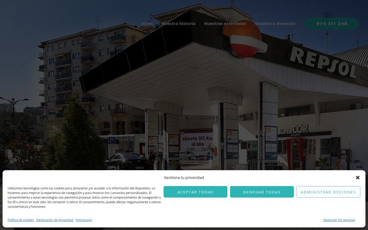 Screenshot of gasolineraherrero.es