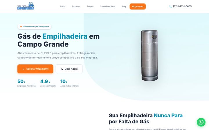 Screenshot of gasp20empilhadeira.com.br